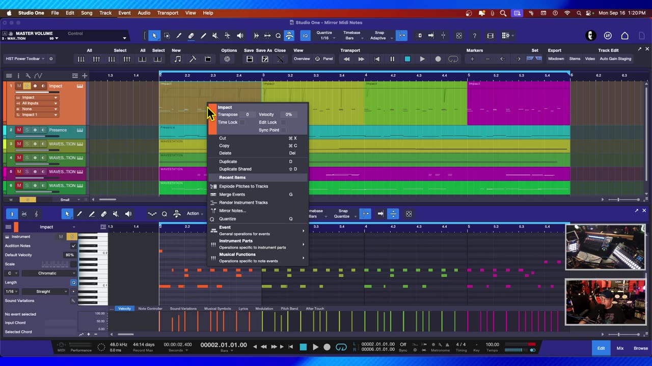 MIDI - Understanding Explode Pitches - Presonus Studio One - Home Studio Trainer Show