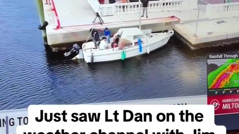 Jim Cantore interviews a guy whois going to ride out the storm