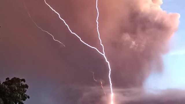 Lightning at Taal Volcano