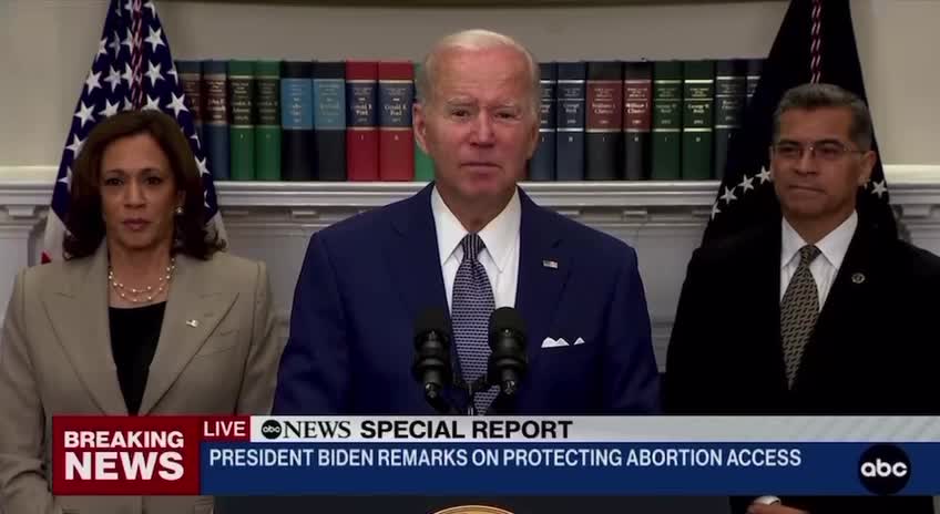 Biden Calls for a National Law to Codify Roe Which He Says He Will Sign Immediately.
