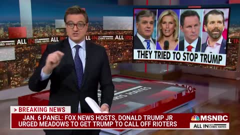 Fox news Hosts, Trump Jr. Texts Reveal Everyone was Horrified by Riot- Except trump...