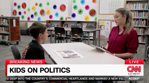 CNN reporter to a child in a classroom: “