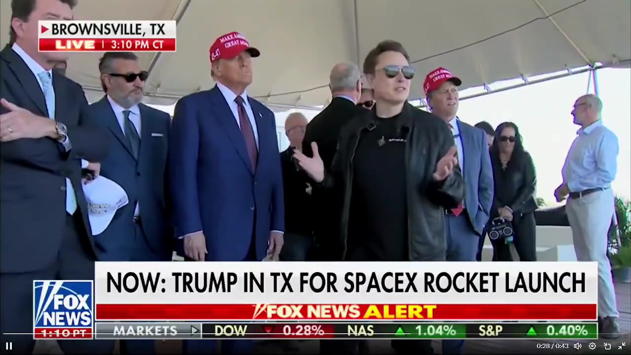 JUST IN: Tổng thống Trump đang ở Texas với Elon Musk để phóng SpaceX 🚀