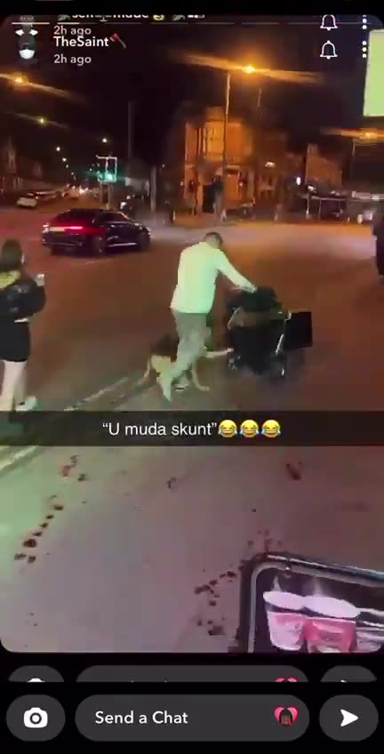 (GRAPHIC IMAGES*) U.K. father walking w' stroller & dog was stabbed in neck by 3 illegals