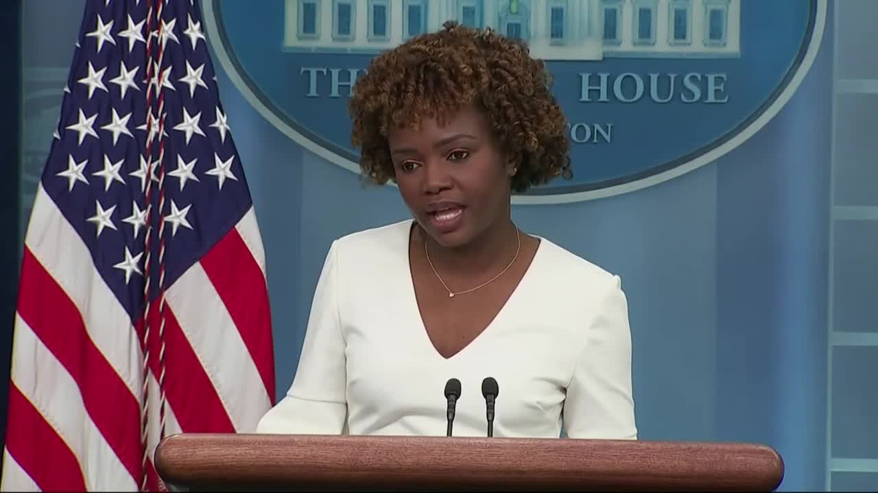 White House Press Secretary Karine Jean-Pierre holds press briefing