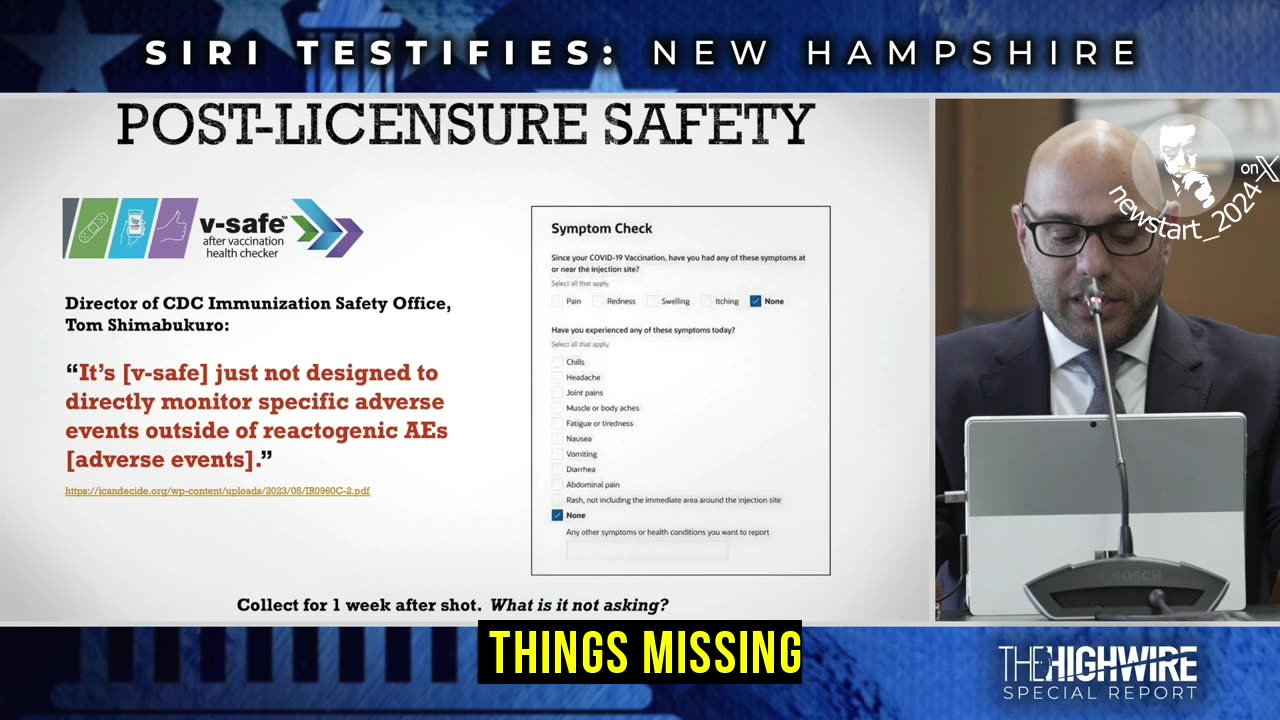 Aaron Siri about the V-safe system