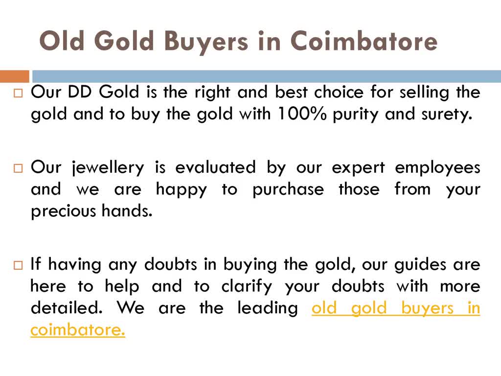 Top gold buyers in coimbatore