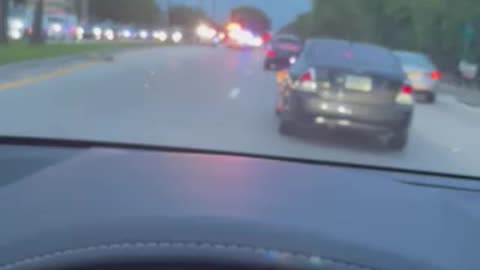 Accident In Miami with a Police Car