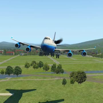 Airplane Boeing 747 Makes An Emergency Landing / X-Plane 11
