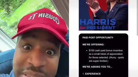 They're paying people to support Kamala Harris
