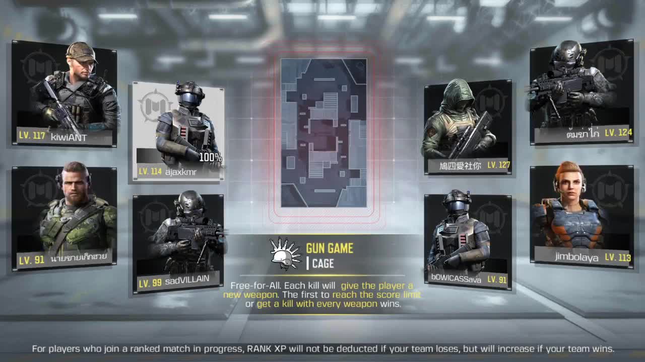 gun game - kill everyone using different weapon all the time