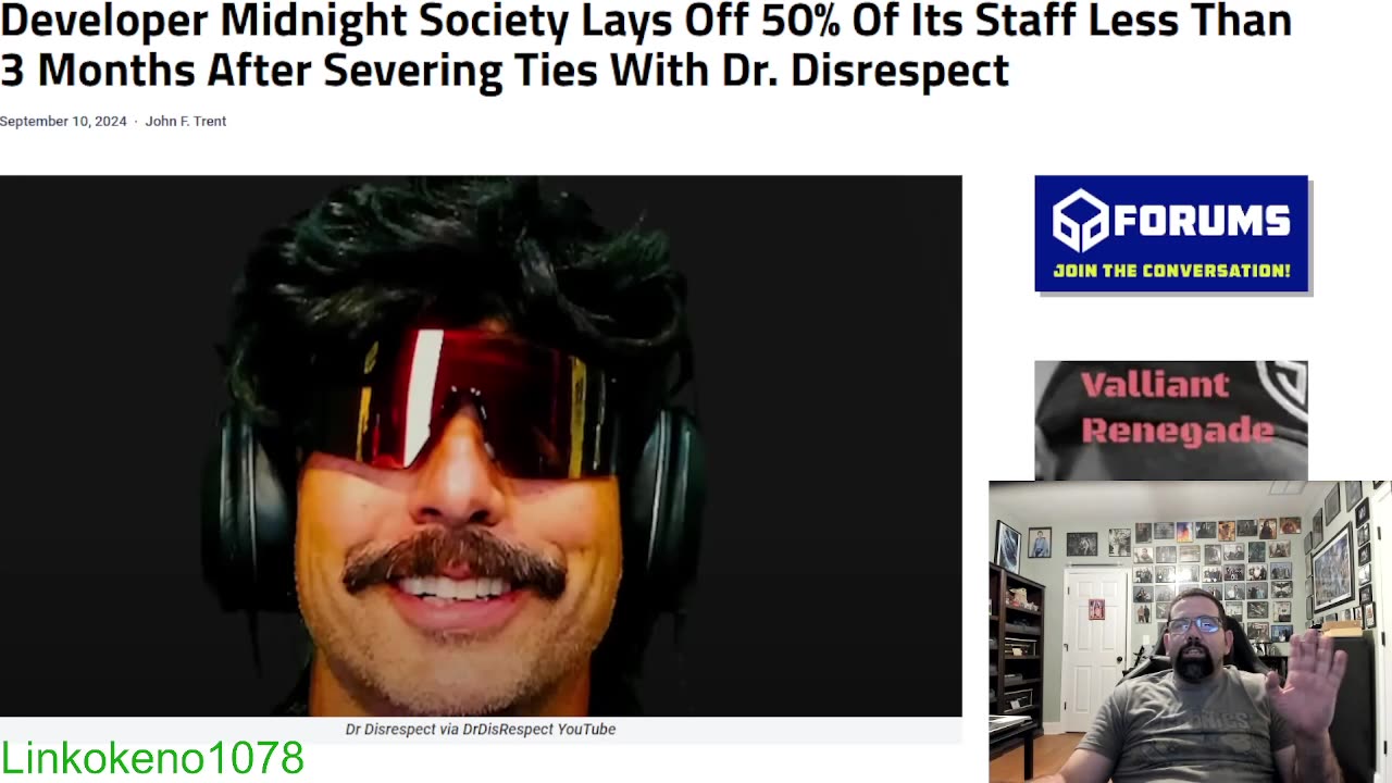 developer midnight society laid off half of company due severing ties with Dr disrespect in 3 months