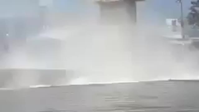 Unfinished bridge has collapsed, too dangerous.