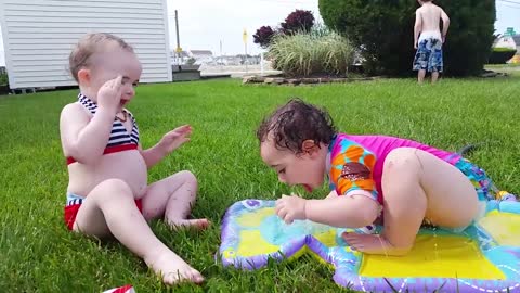 Babies play water compilation. Funny baby 🍼 video