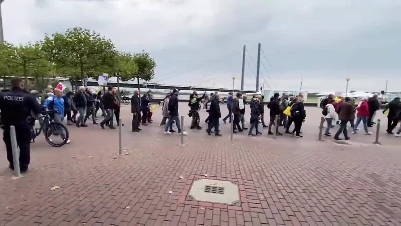 Dusseldorf, Germany anti-government protest Sept. 24, 2022