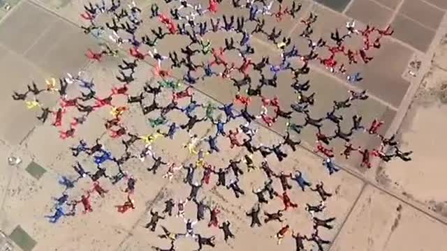 America's Skydivers perform incredible synchronized jump