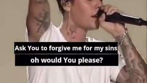 Justin Bieber sings You give me purpose...