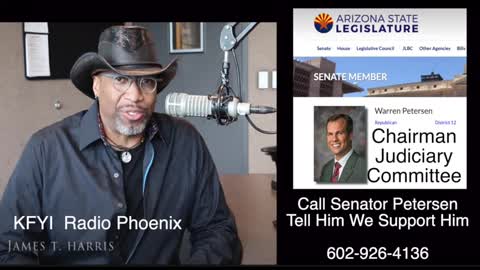 Az. State Senator Warren Petersen on KFYI Radio with James T Harris Feb 4 -