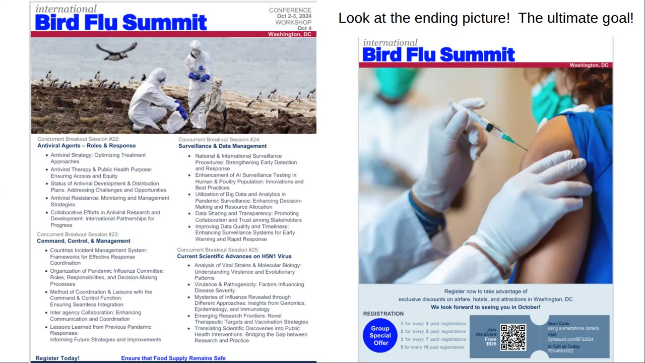 Bird Flu Summit October 2024 - setting up the next pandemic ?