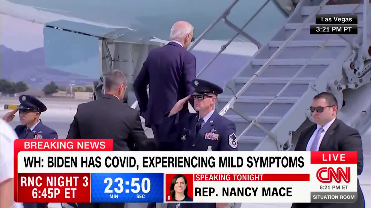 Biden, after canceling his Las Vegas remarks due to an alleged COVID diagnosis