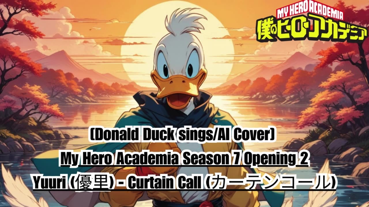 [Donald Duck sings/AI Cover] My Hero Academia Season 7 OP 2 | Yuuri (優里) - Curtain Call (カーテンコール)