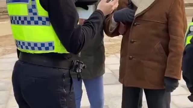 Women getting arrested for sitting on public bench