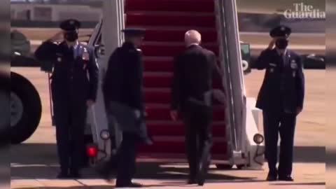 Joe Biden Battles Stairs Loses funny video