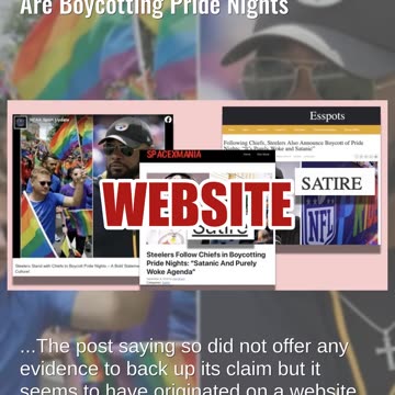 Fact Check: Pittsburgh Steelers, Kansas City Chiefs Did NOT Say They Are Boycotting Pride Nights