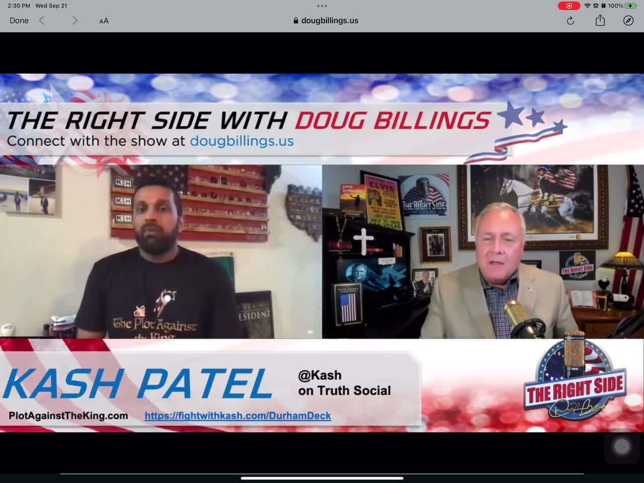 Kash Patel joins Doug Billings to discuss The Plot Against The King 2.