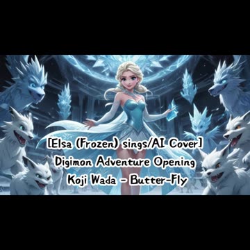 [Elsa (Frozen) sings/AI Cover] Digimon Adventure Opening Kōji Wada - Butter-Fly