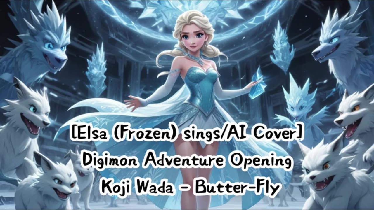 [Elsa (Frozen) sings/AI Cover] Digimon Adventure Opening Kōji Wada - Butter-Fly