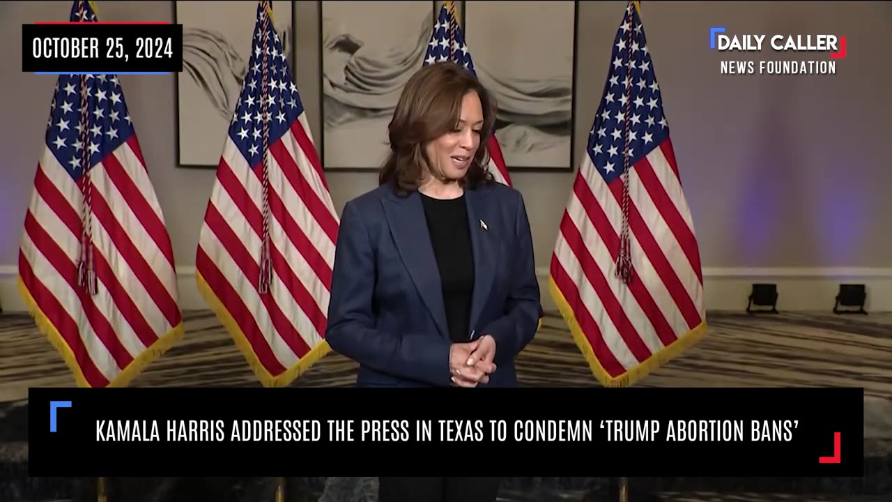 Kamala Harris Addressed The Press In Texas To Condemn 'Trump Abortion Bans'