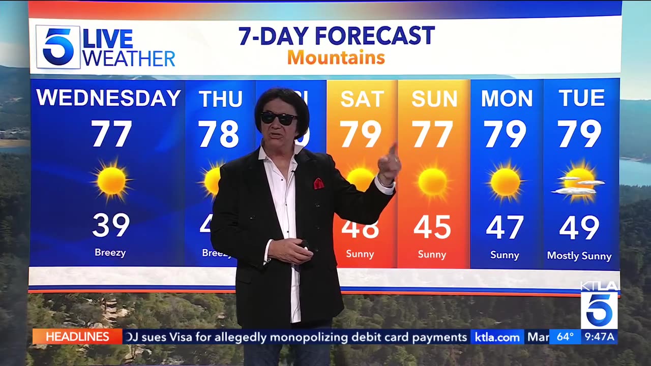 September 25, 2024 - Gene Simmons of KISS Presents the Morning Weather