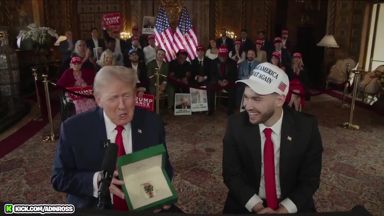 Adin Ross gifts President Trump a Rolex Watch