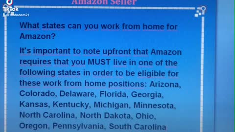 What states can you work from home for Amazon?