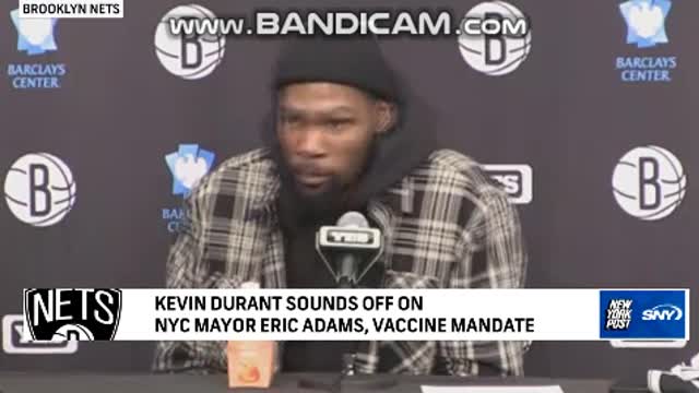 Kevin Durant sounds off on NYC Mayor Eric Adams and the vaccine mandate