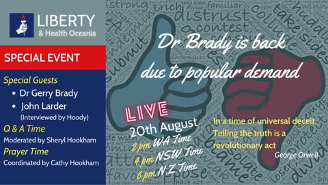 2022-09-03 Liberty & Health Oceania Live Stream