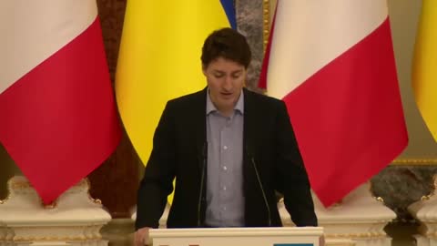 PM Justin Trudeau and Ukrainian President Volodymyr Zelenskyy hold joint news conference in Kyiv