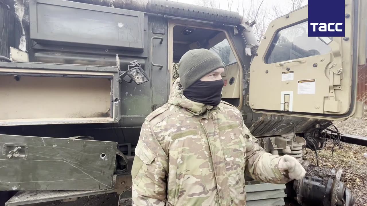 A captured American armored vehicle