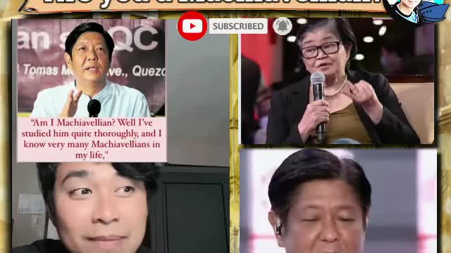 QUESTION TO BONG BONG MARCOS ARE YOU MACHIAVILLIAN?