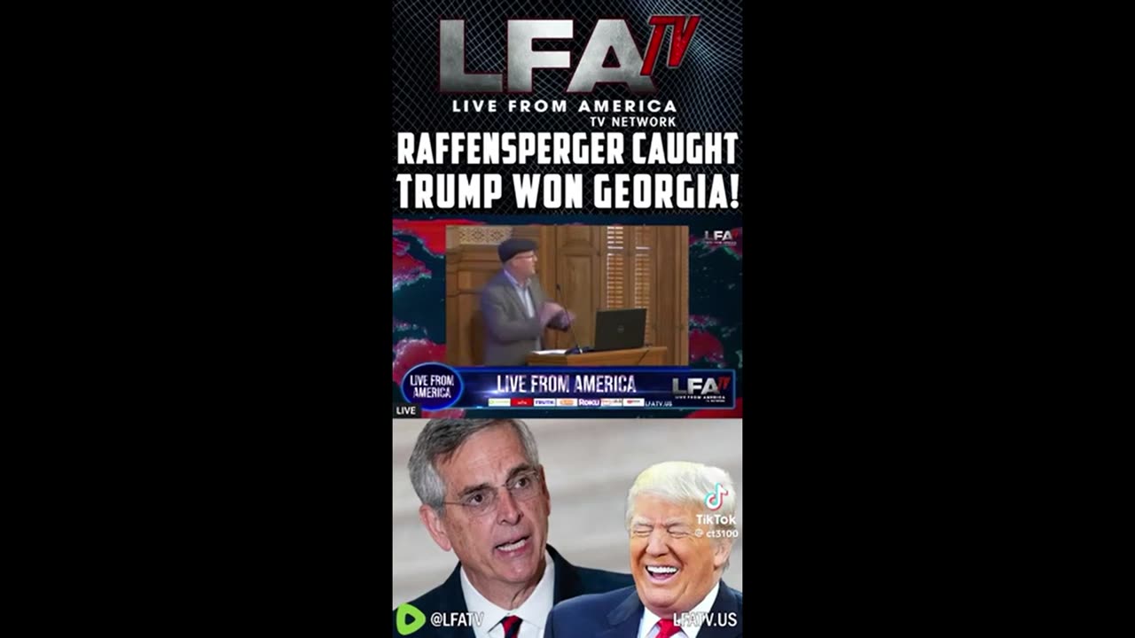 RAFFENSPERGER CAUGHT~ TRUMP WON GEORGIA!