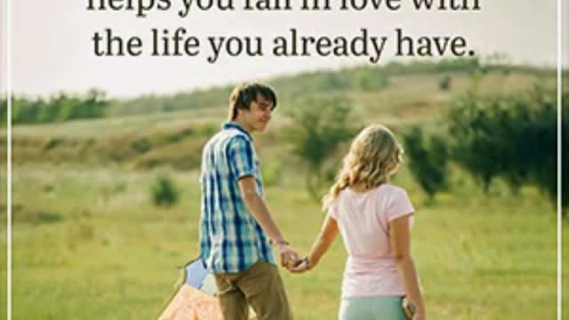 Gratitude helps you fall in love with the life you already have.