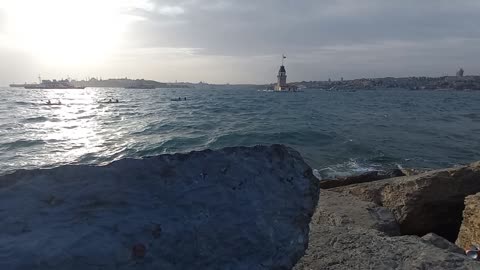 Beautiful sea landscape at sunset