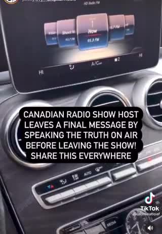 A Canadian radio host left his job with a message