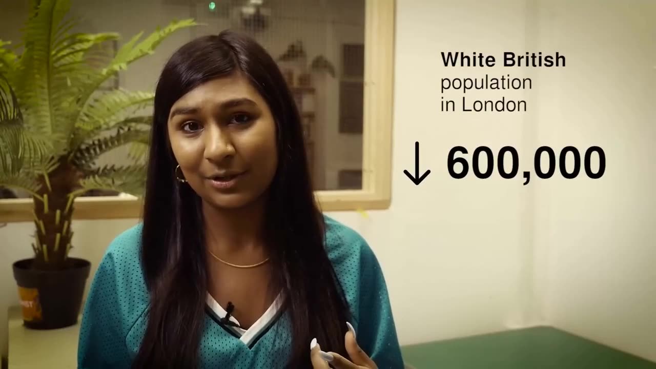 Racist Bangladeshi woman laughs at white replacement.