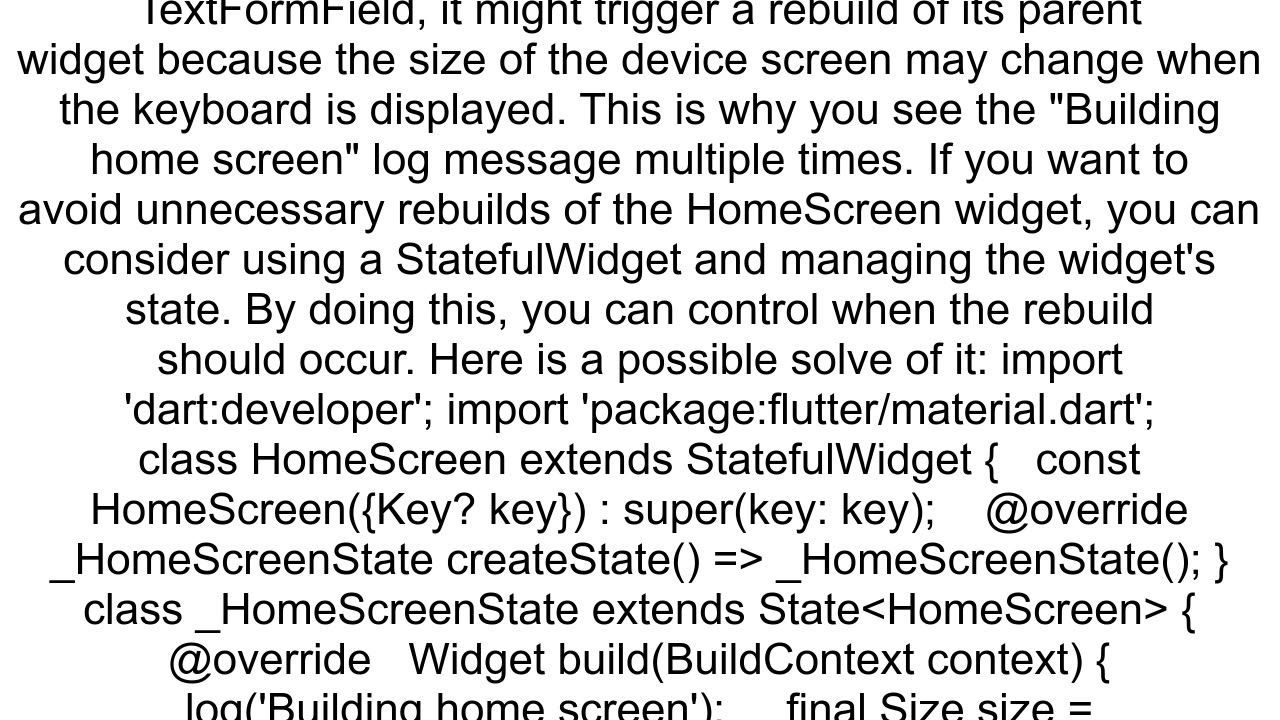 Rebuilding issue when I declare MediaQuery within the build function