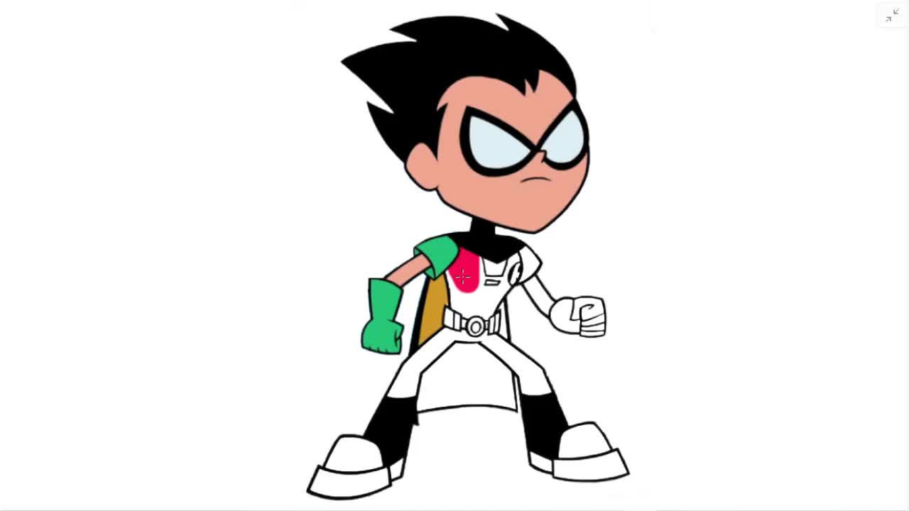 Coloring ROBIN - TEEN TITANS GO - Colorindo o ROBIN dos jovens titãs em ação