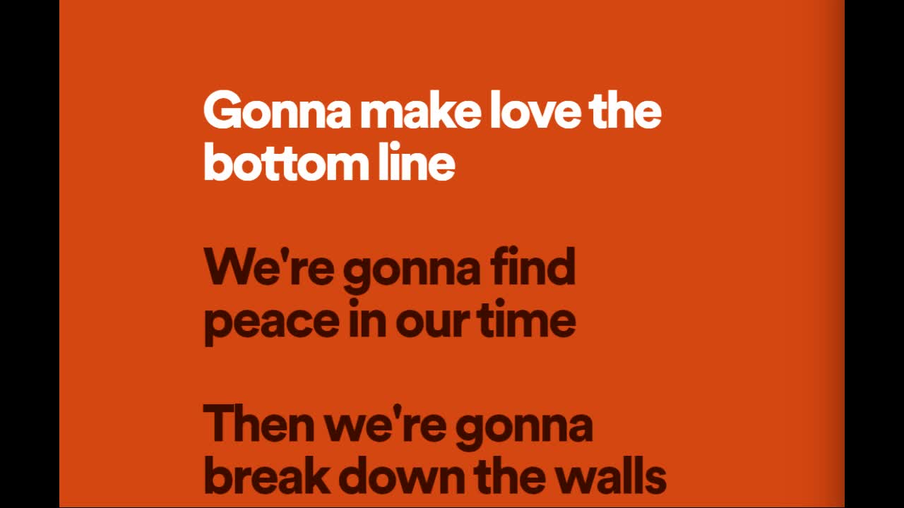 Peace In Our Time - with Lyrics