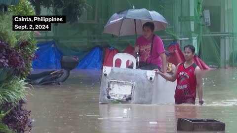 Storm Yagi Hits Philippines, Hundreds Displaced