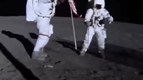 Neil Armstrong's moon landing video